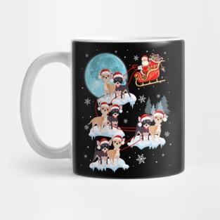 Santa Reindeer Chihuahua Ugly Sweater Christmas Mug